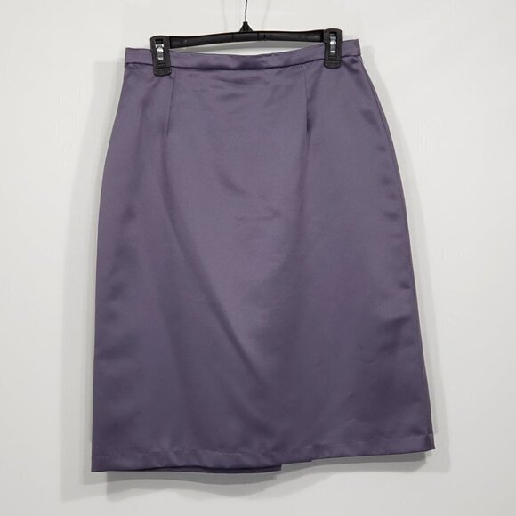 Alfred Angelo  Purple Silky Pencil Skirt   Women's Size 29" Waist - Picture 1 of 3